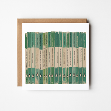 Load image into Gallery viewer, Green Crime Penguins - Blank Greeting Card
