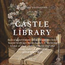 Load image into Gallery viewer, Castle Library Literary Candle
