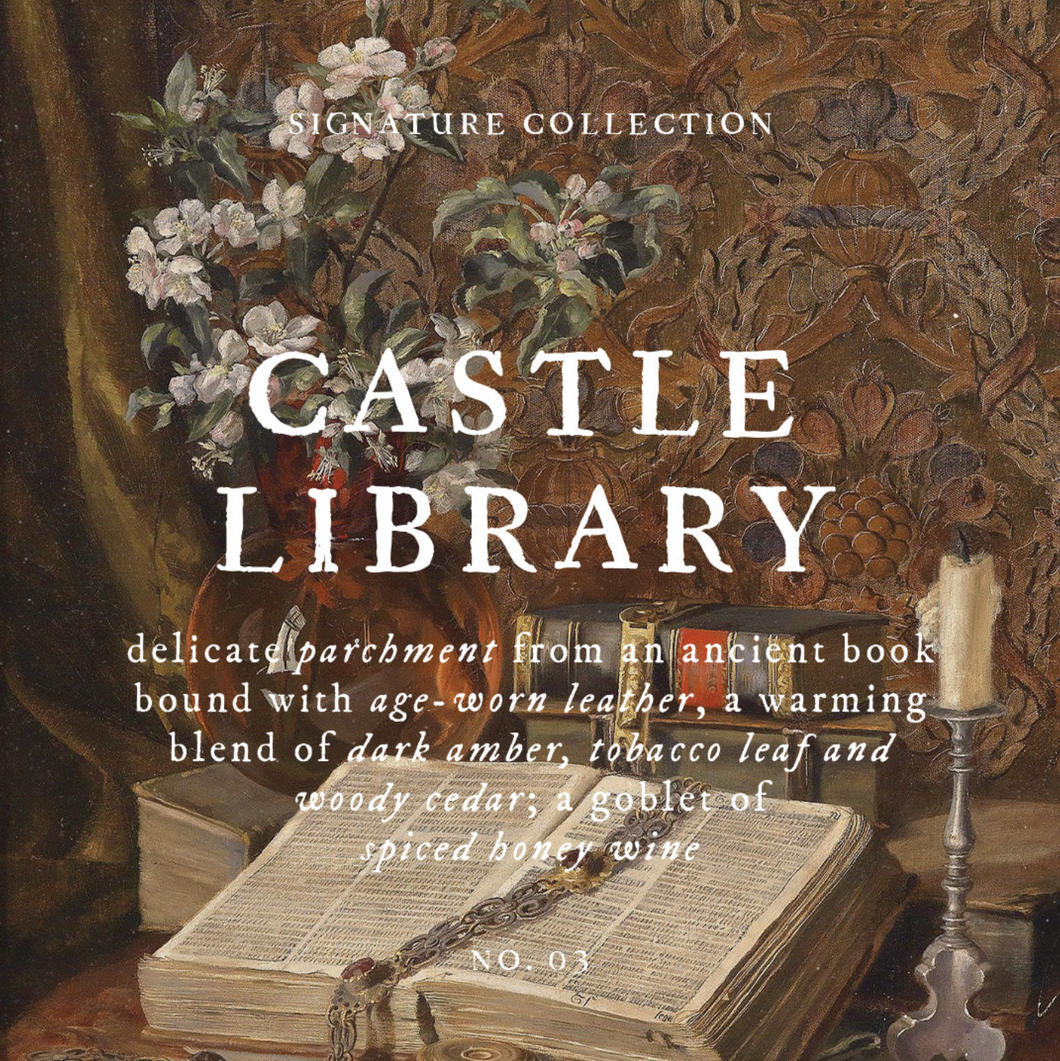 Castle Library Literary Candle