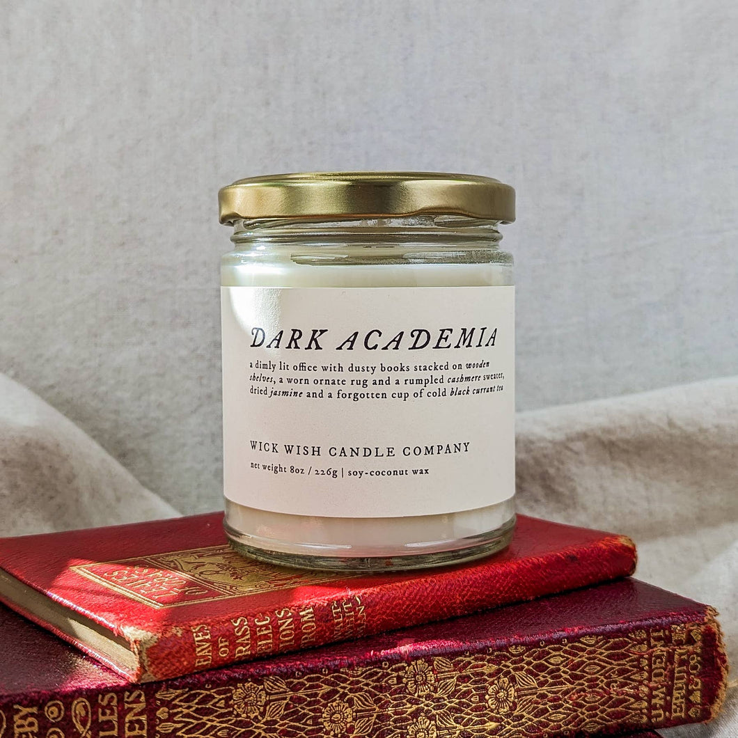 Dark Academia Literary Candle